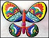Painted Butterfly Wall Hanging, Hand Painted Metal - Haitian Recycled Steel Drum Art - 20" x 24"